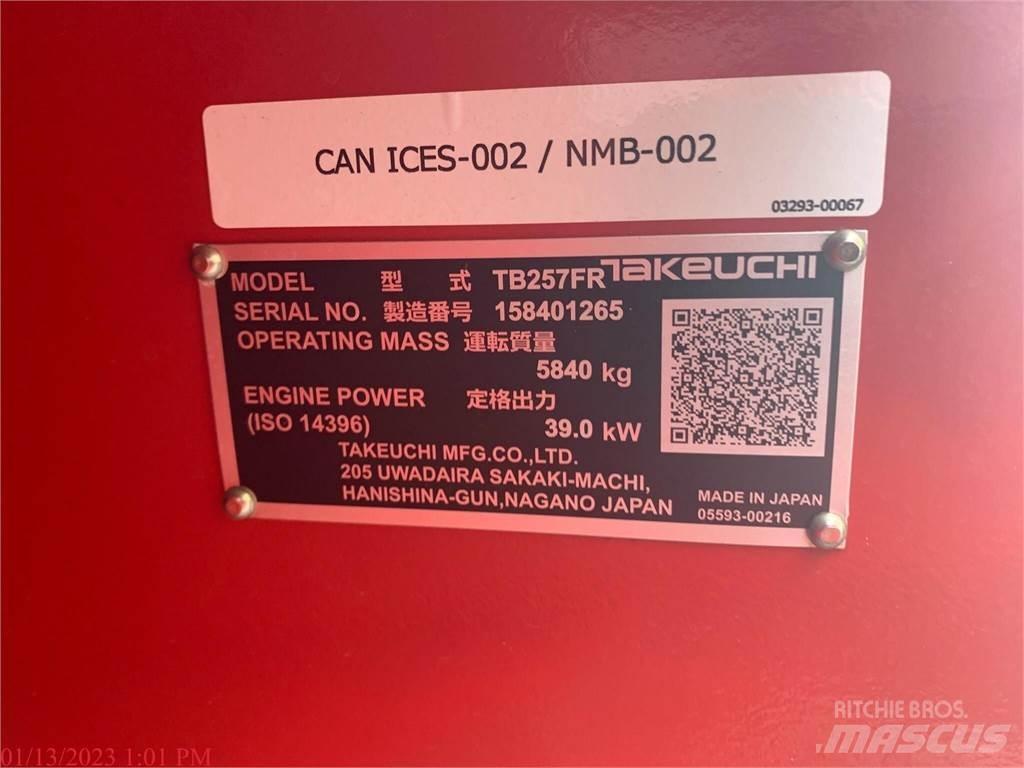 Takeuchi TB257FR Crawler excavators