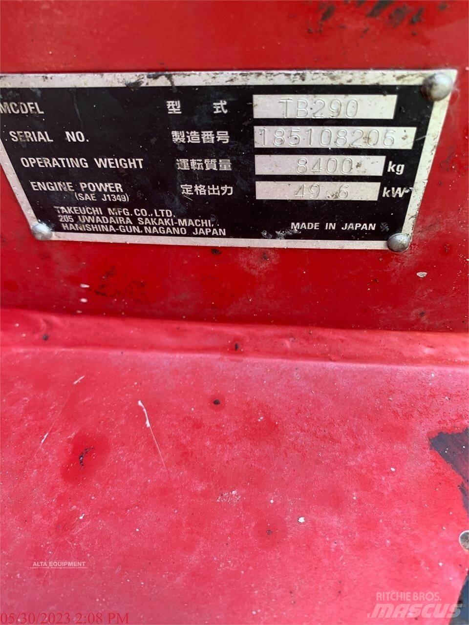 Takeuchi TB290 Crawler excavators