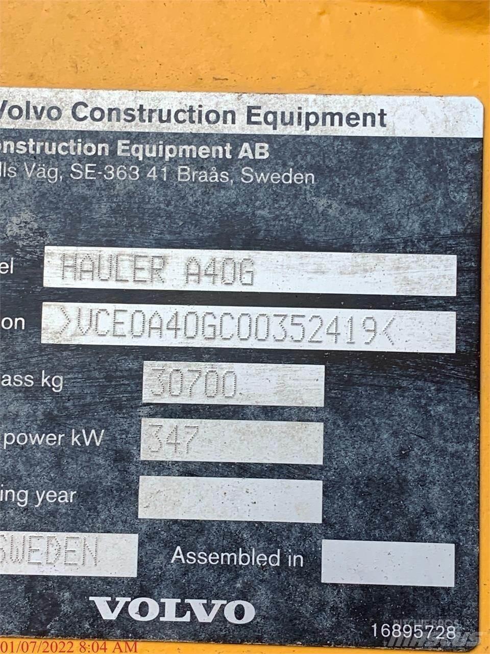 Volvo A40G Articulated Haulers