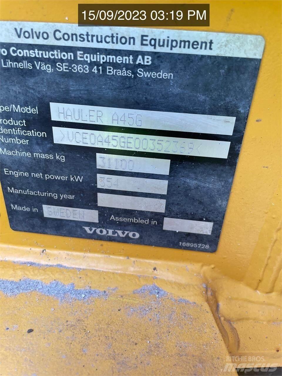 Volvo A45G Articulated Haulers