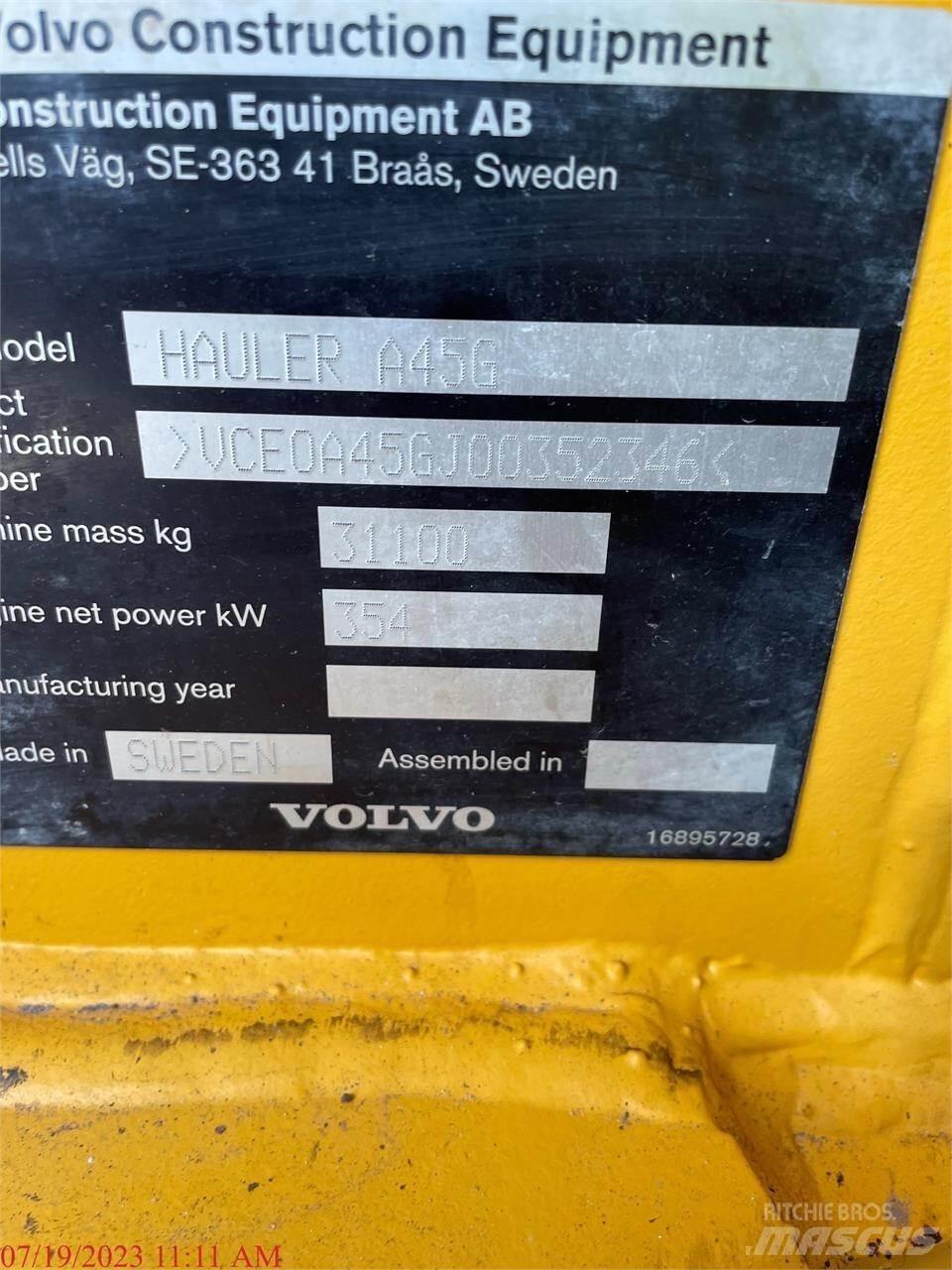 Volvo A45G Articulated Haulers