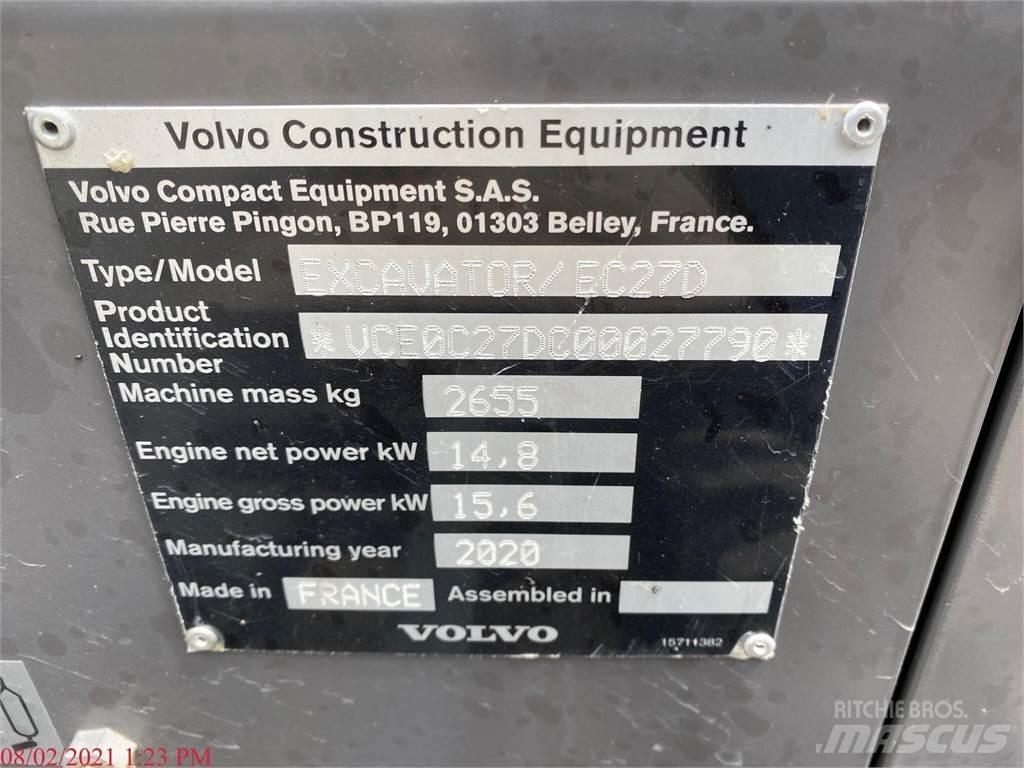Volvo EC27D Mini excavators < 7t (Mini diggers)