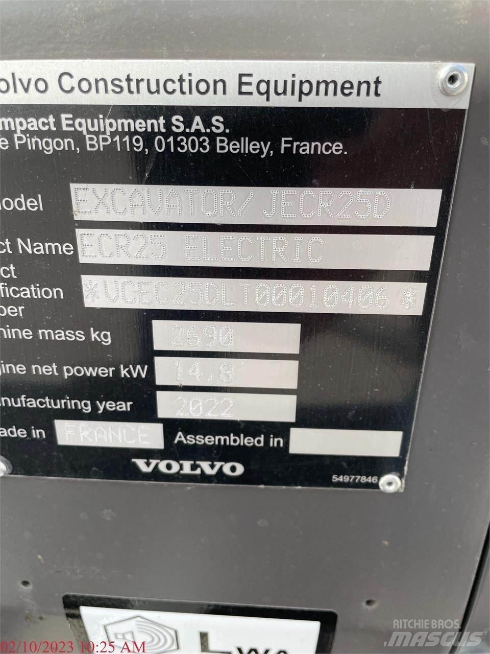 Volvo ECR25D Mini excavators < 7t (Mini diggers)
