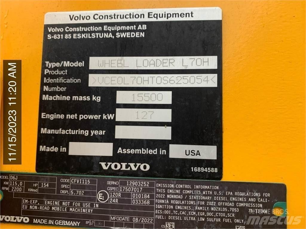 Volvo L70H Wheel loaders