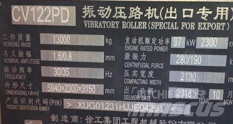 XCMG CV122PD Twin drum rollers