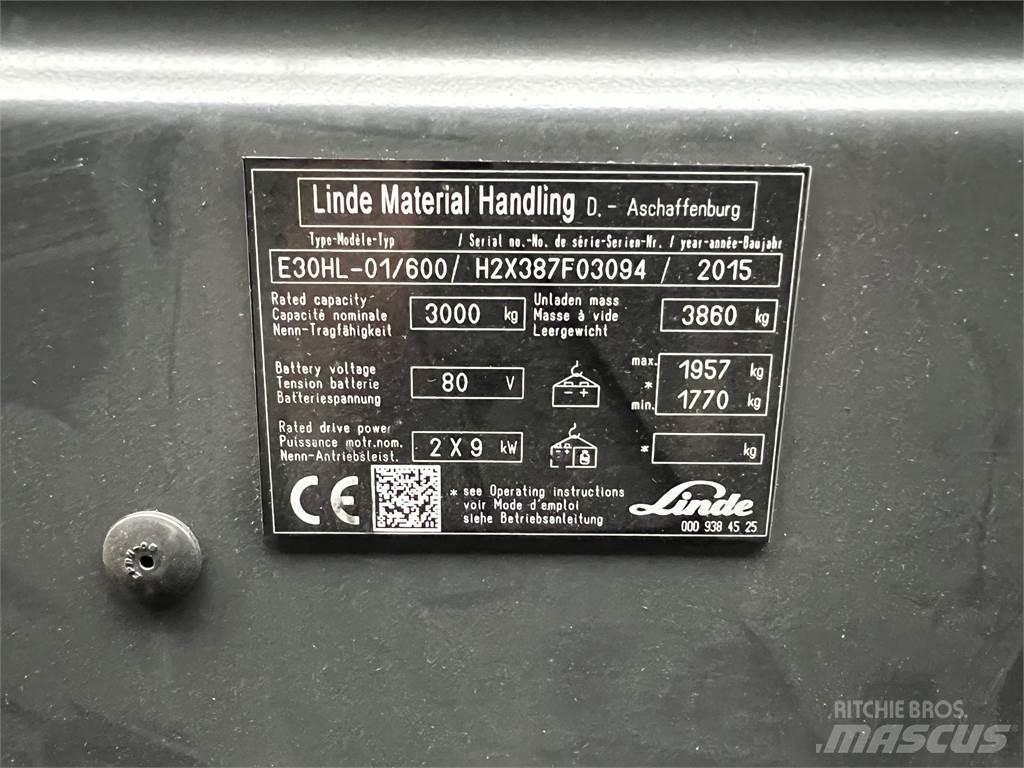 Linde E30/600HL Electric forklift trucks