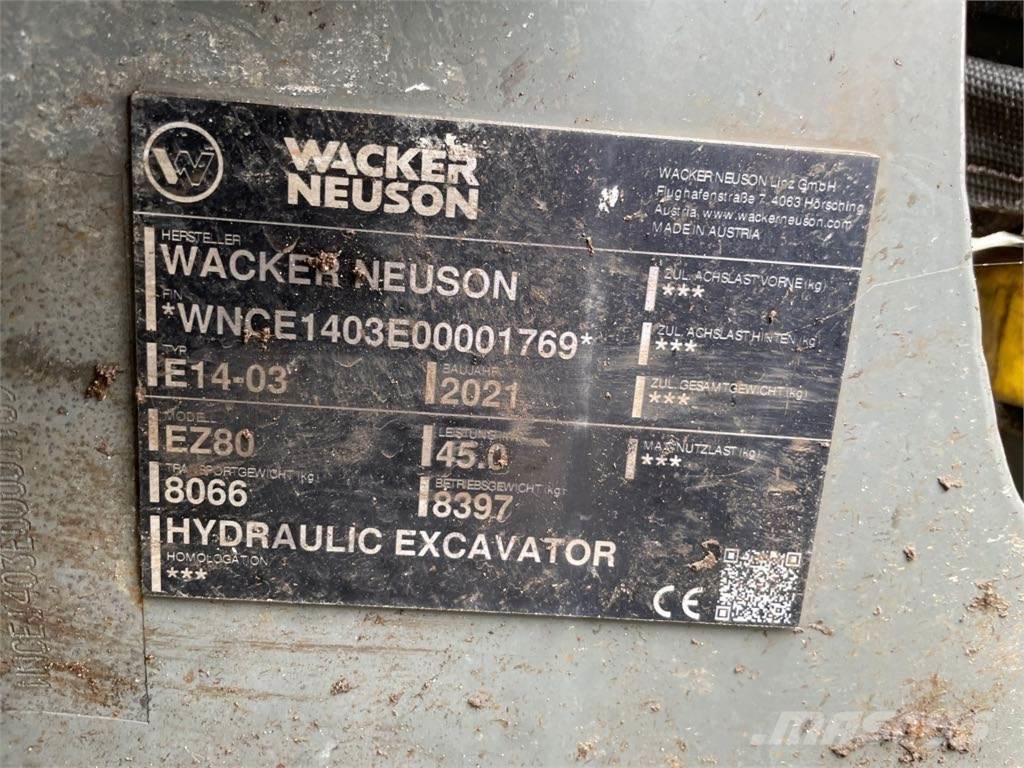 Wacker Neuson EZ80 Crawler excavators