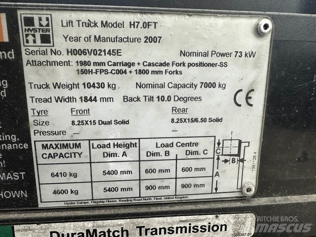 Hyster H7.0FT LPG trucks