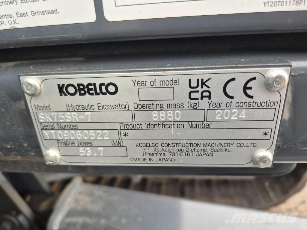 Kobelco SK75SR-7 Mini excavators  7t - 12t