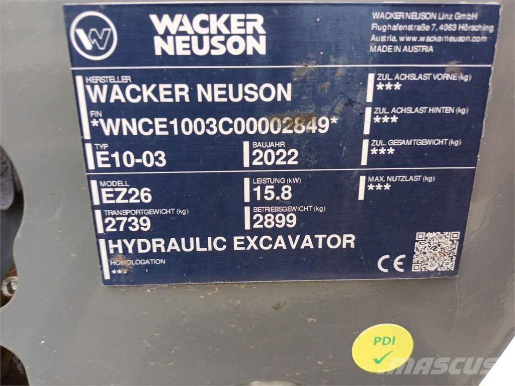 Wacker Neuson EZ26 Crawler excavators