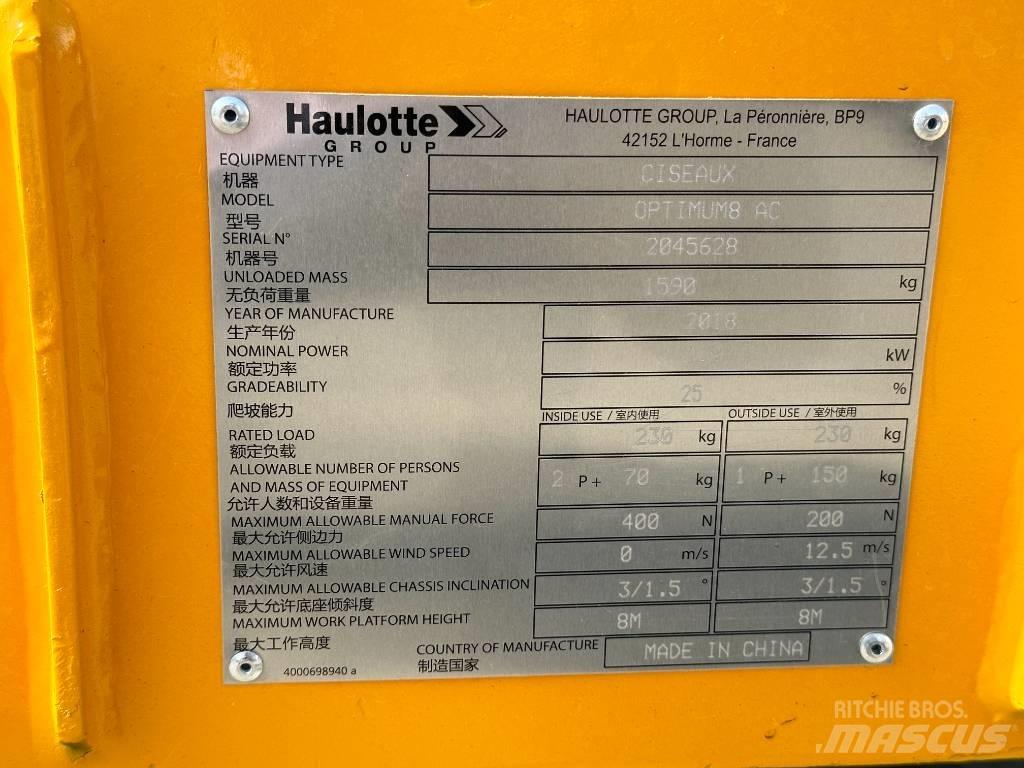 Haulotte OPTIMUM 8 Scissor lifts