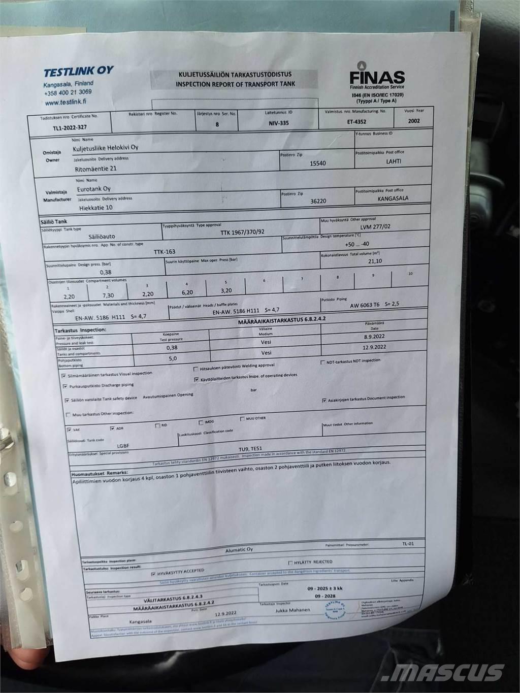 Volvo FH460 6X2 Tanker trucks