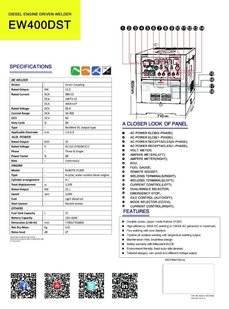 Denyo DLW 400 ESW Welding Equipment