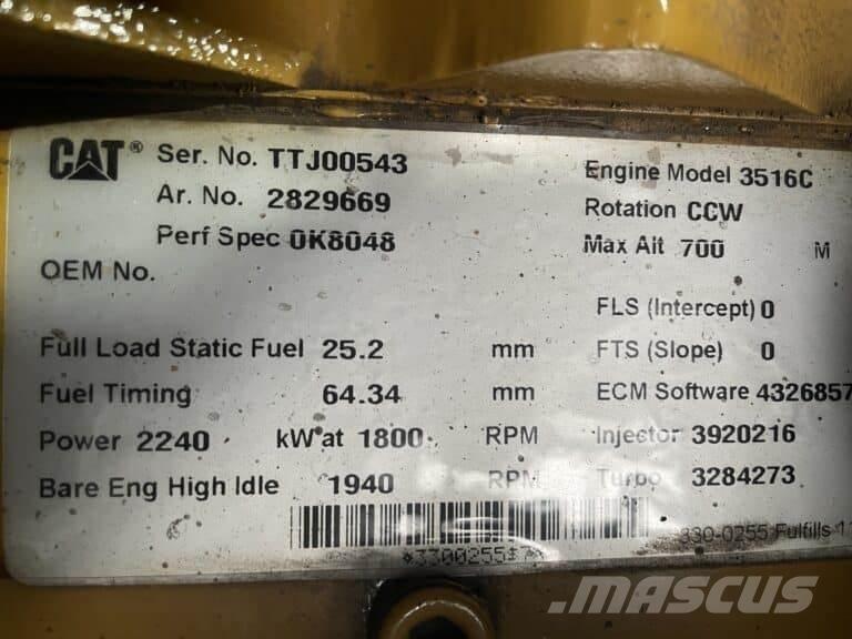 CAT 3516C Marine engine units