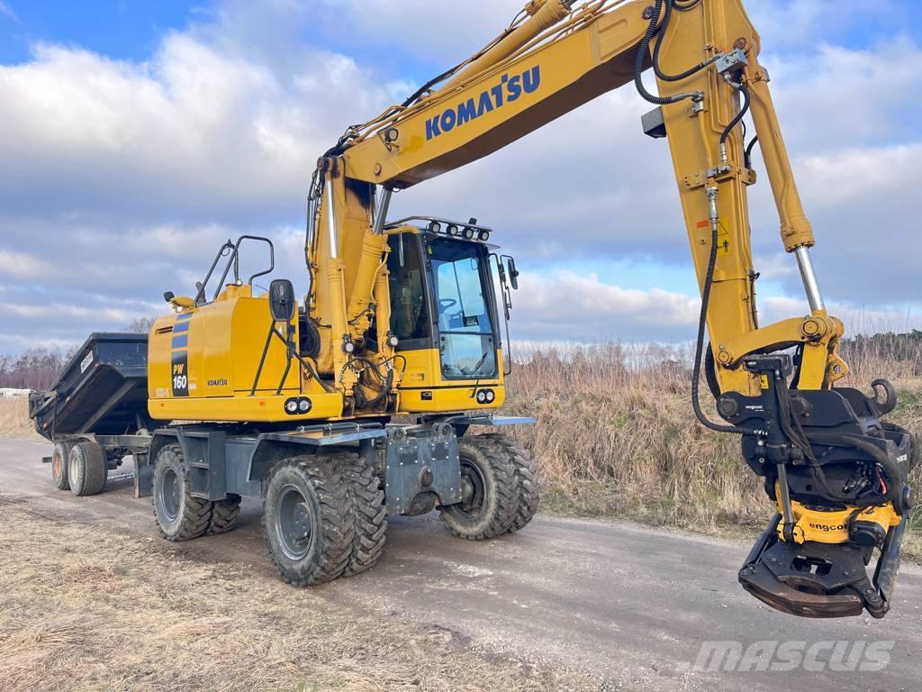 Komatsu PW 160 Wheeled excavators