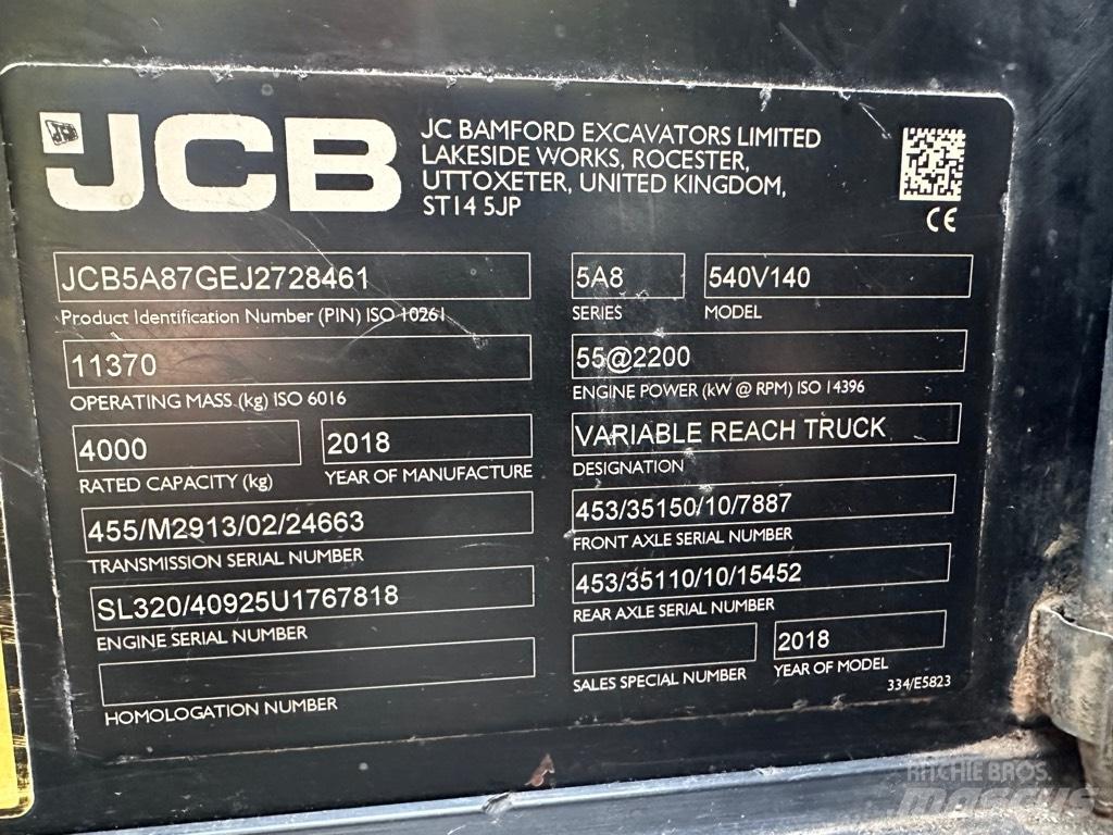 JCB 540-140 Telescopic handlers