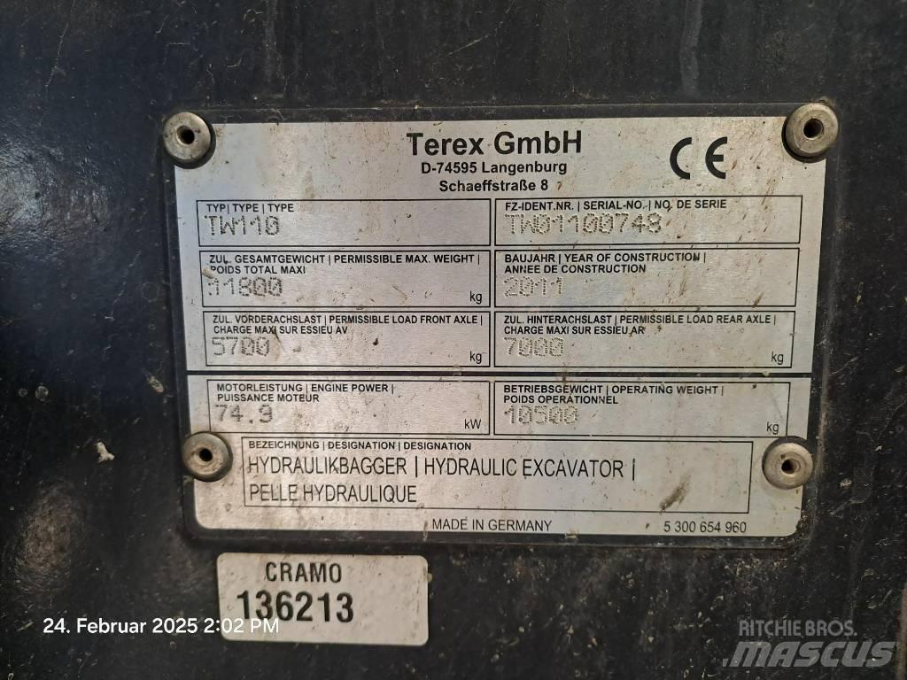 Terex TW 110 Wheeled excavators
