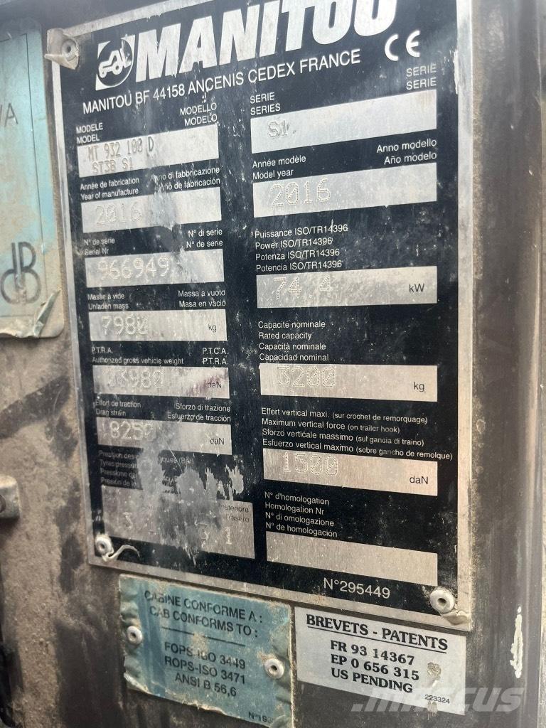 Manitou MT 932 Telescopic handlers