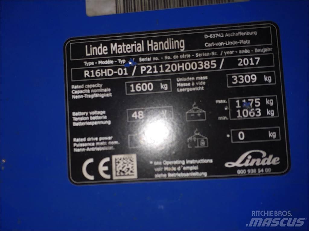 Linde R16HD Reach truck