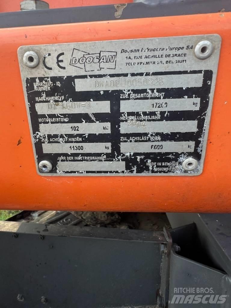 Doosan DX 160 W-3 Wheeled excavators