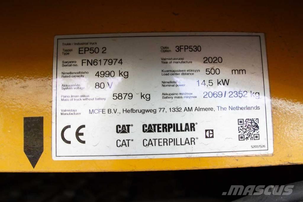 CAT EP 50 Electric forklift trucks