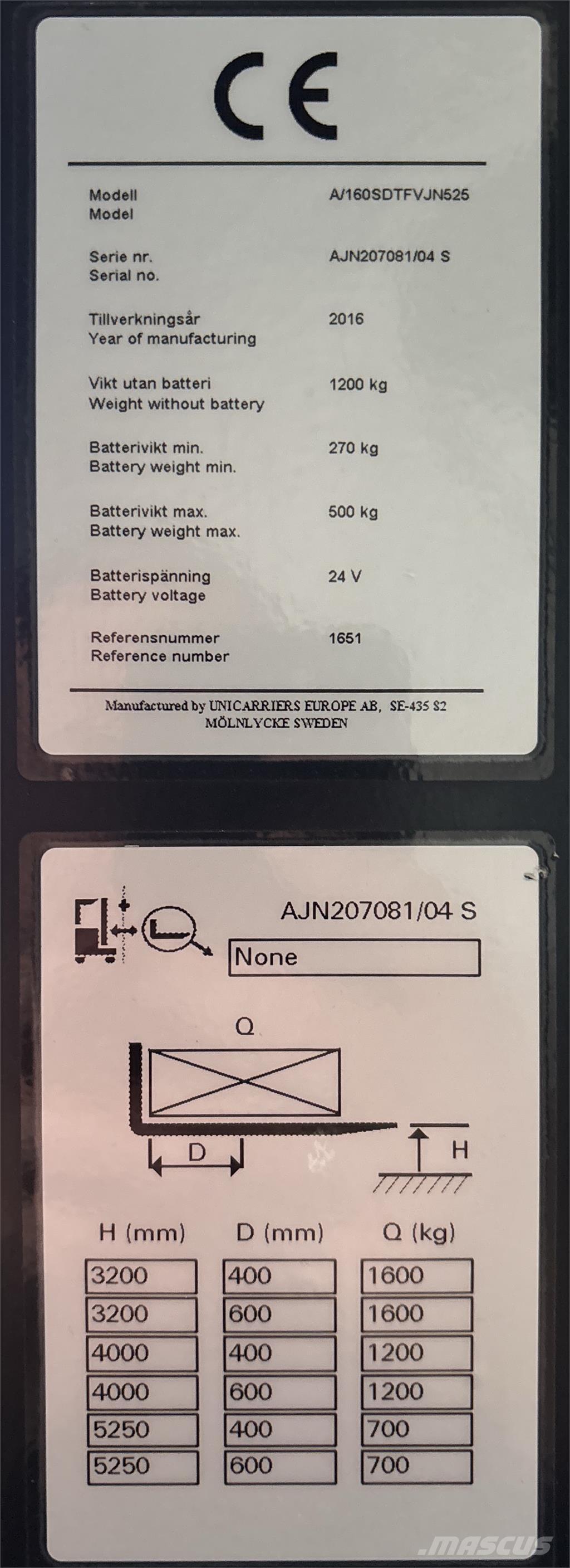 Atlet A160 Self propelled stackers