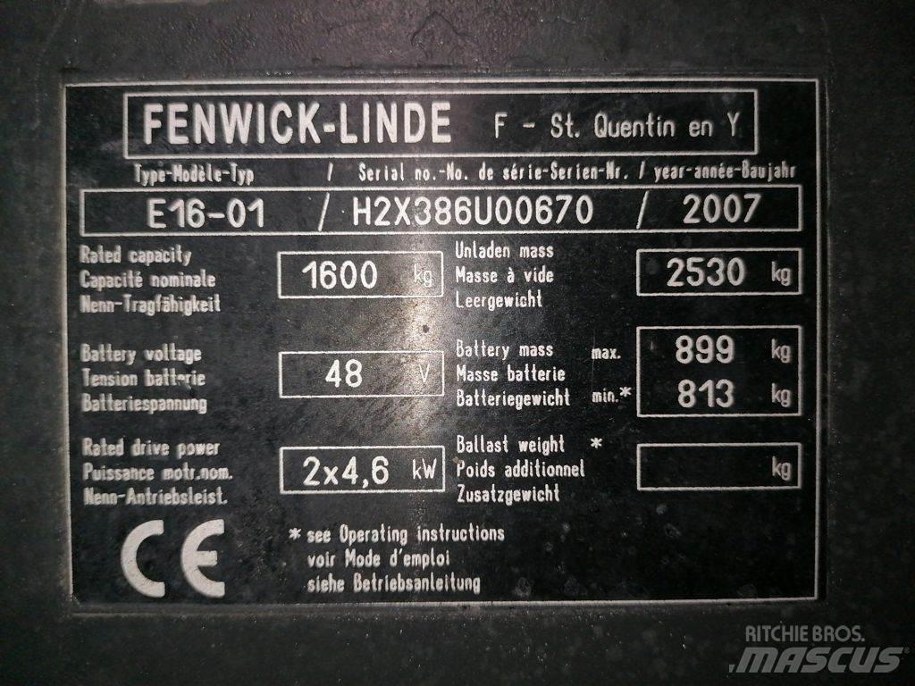Linde E16-01 Electric forklift trucks