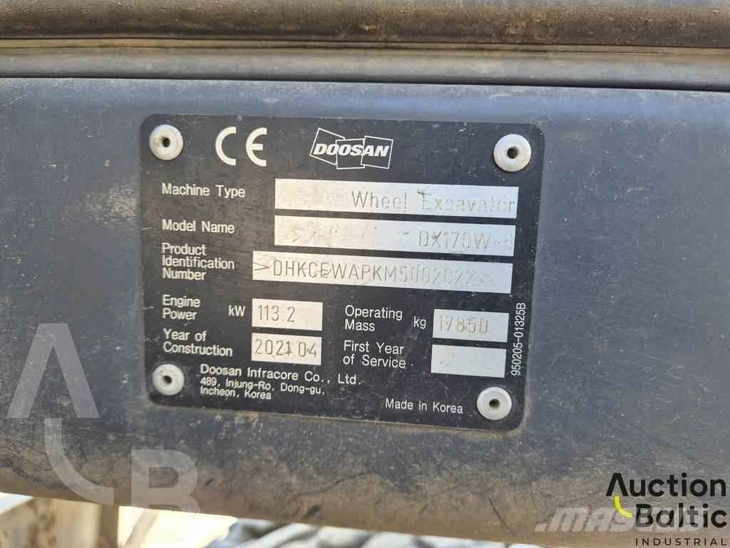 Doosan DX 170 W-5 Wheeled excavators