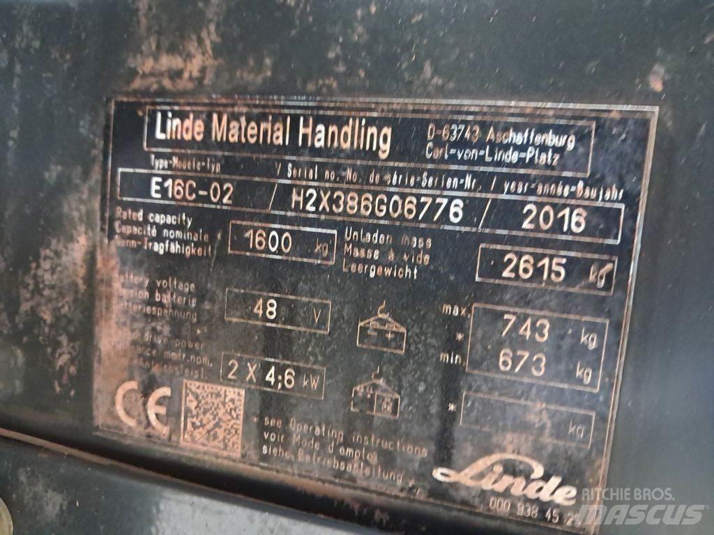 Linde E16C-02 Electric forklift trucks