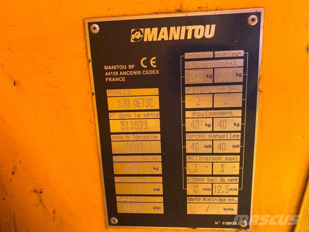 Manitou 120 AET JC Articulated boom lifts