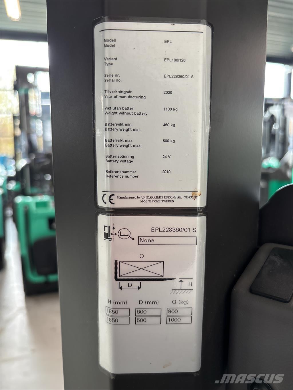 UniCarriers EPL100 Low lift order picker