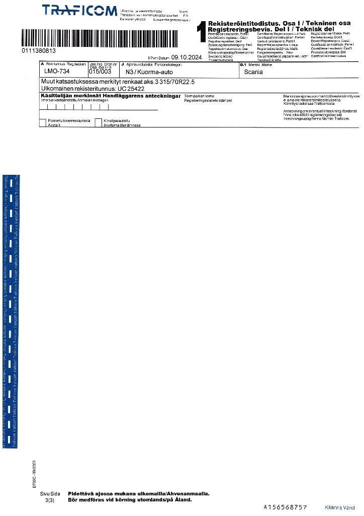Scania R 560 Flatbed / Dropside trucks