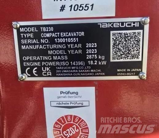 Takeuchi TB 230 Mini excavators < 7t (Mini diggers)