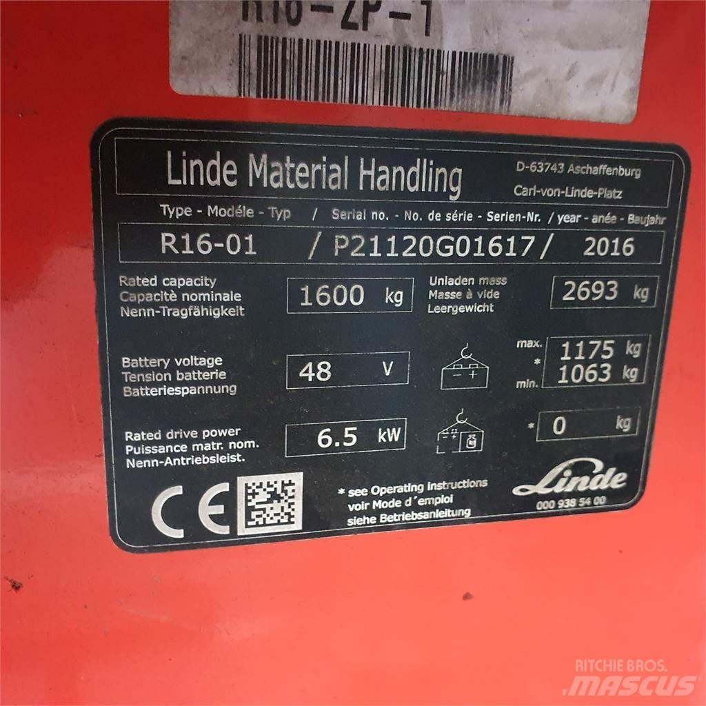 Linde R16 Reach truck