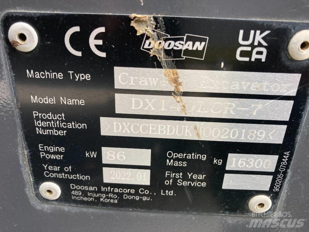 Doosan DX 140 LCR-7 Crawler excavators