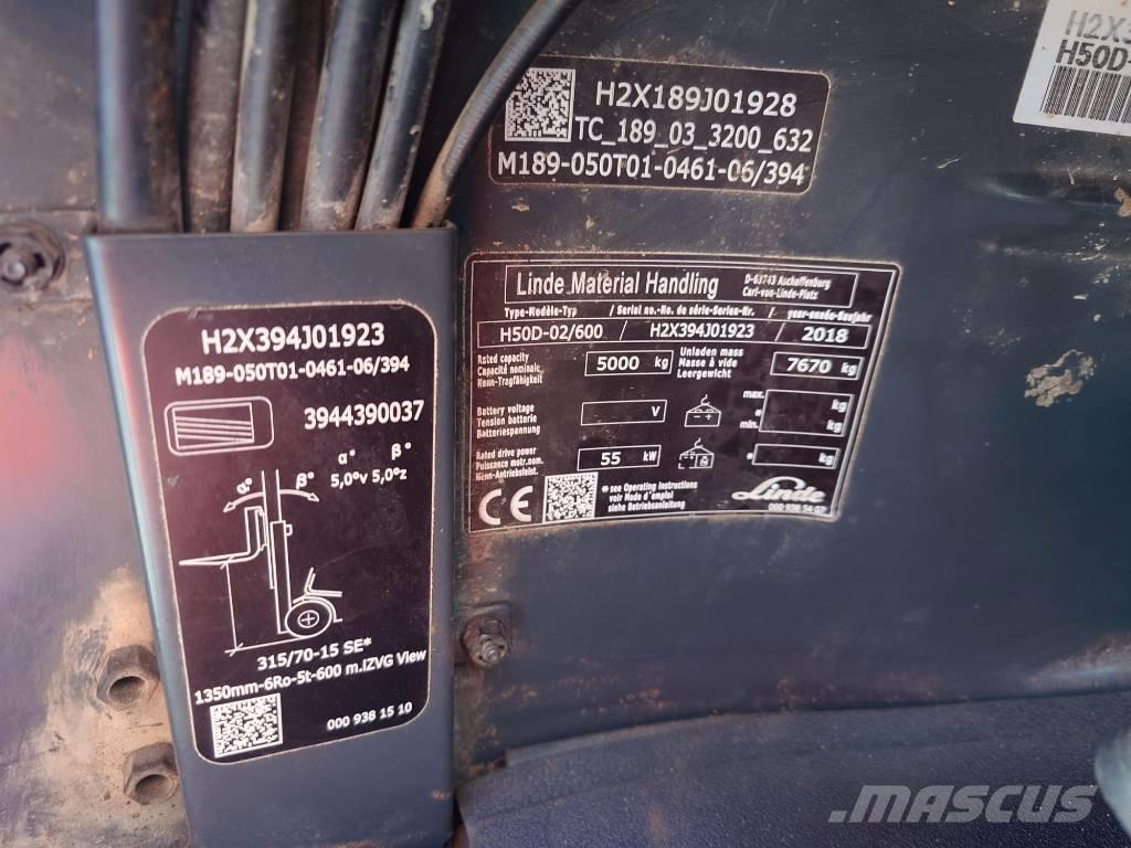 Linde H50D600/394 Diesel trucks