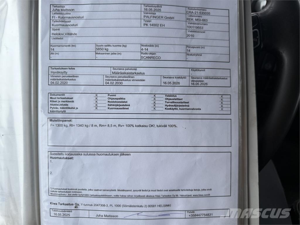 Volvo FH13 6X2 Truck mounted cranes