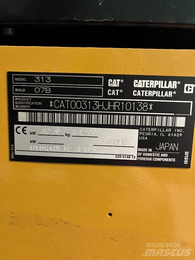 CAT 313 Next Gen Crawler excavators
