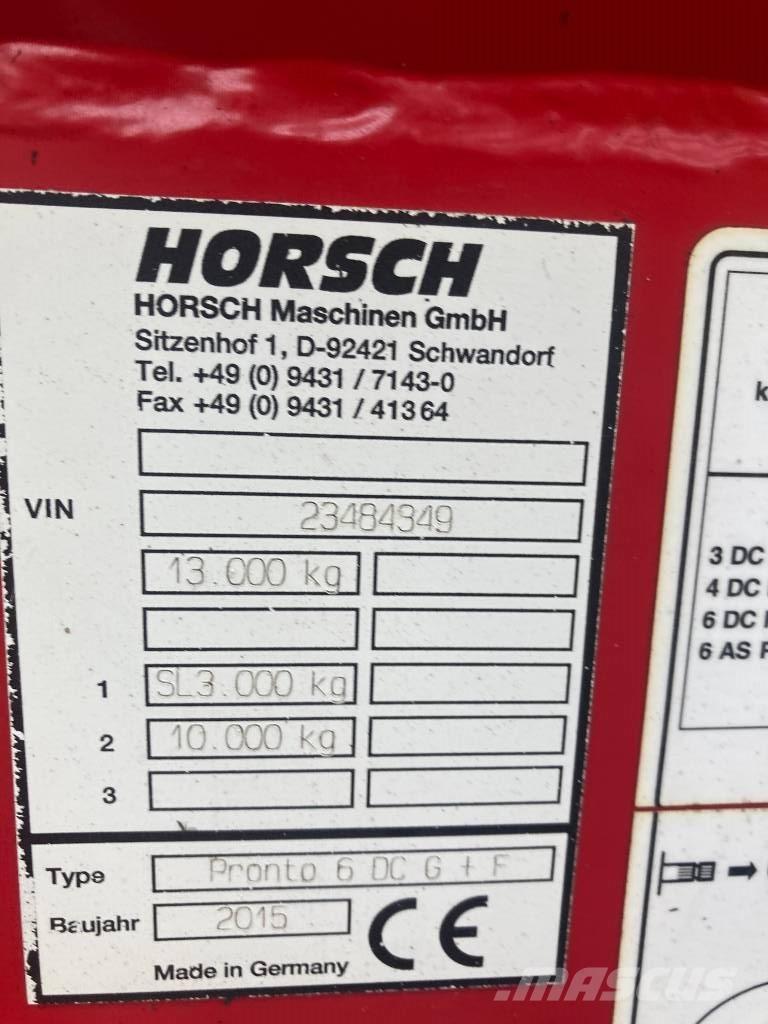 Horsch PRONTO 6DC Combination drills