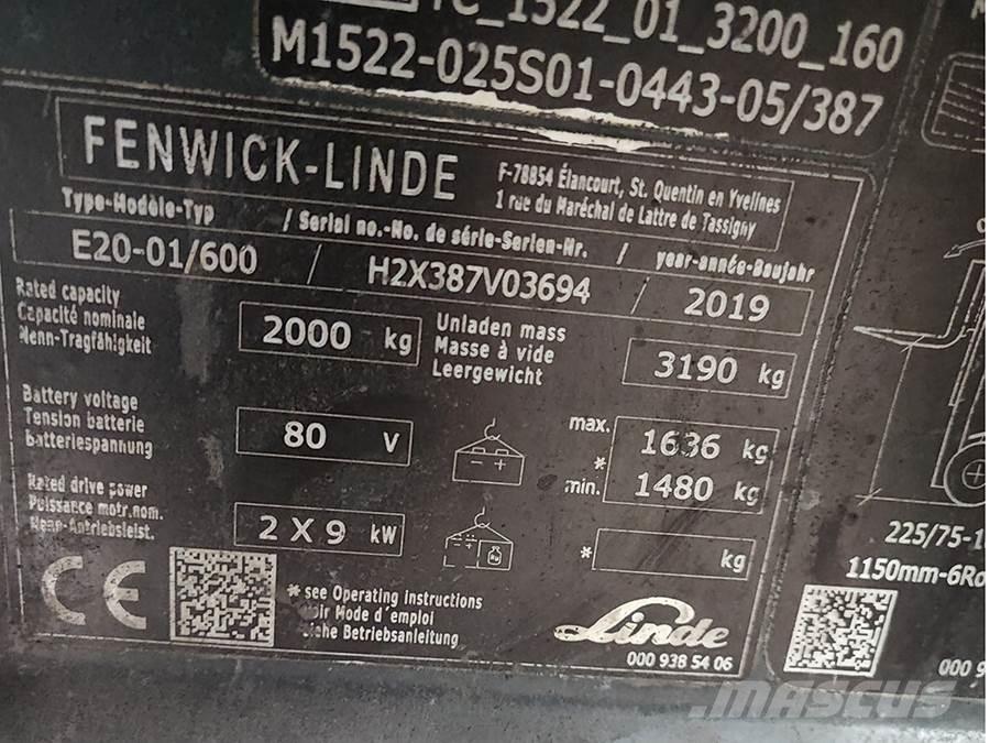 Linde E20-01/600 Electric forklift trucks
