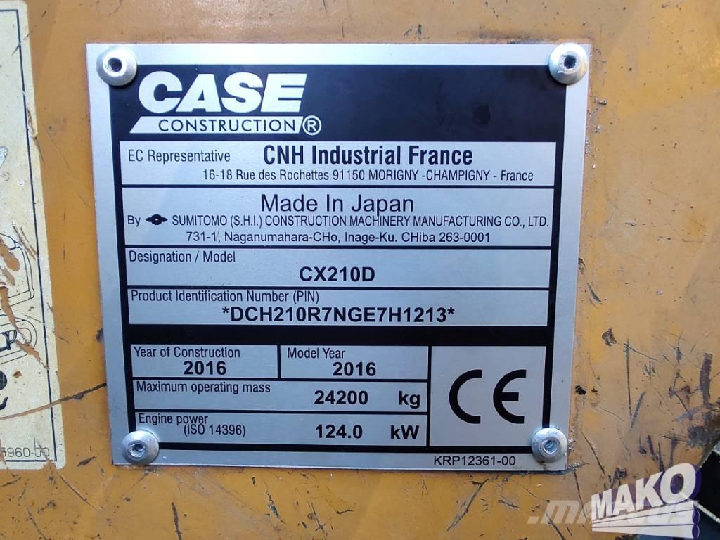 CASE CX 210 D Crawler excavators