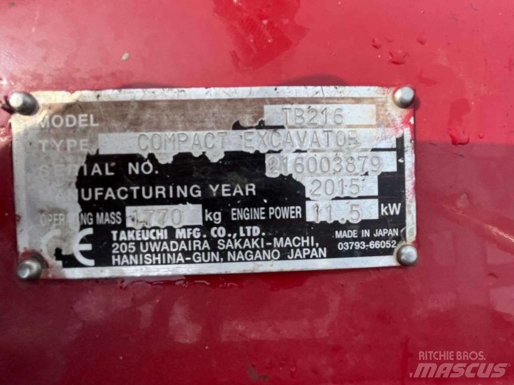 Takeuchi TB 216 Mini excavators < 7t (Mini diggers)