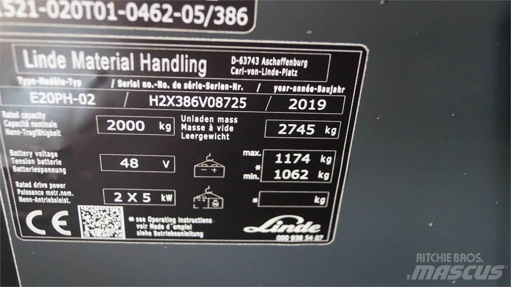 Linde E20PH Electric forklift trucks