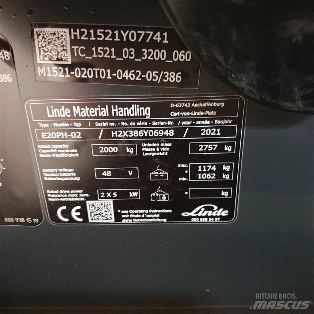Linde E20PH Electric forklift trucks