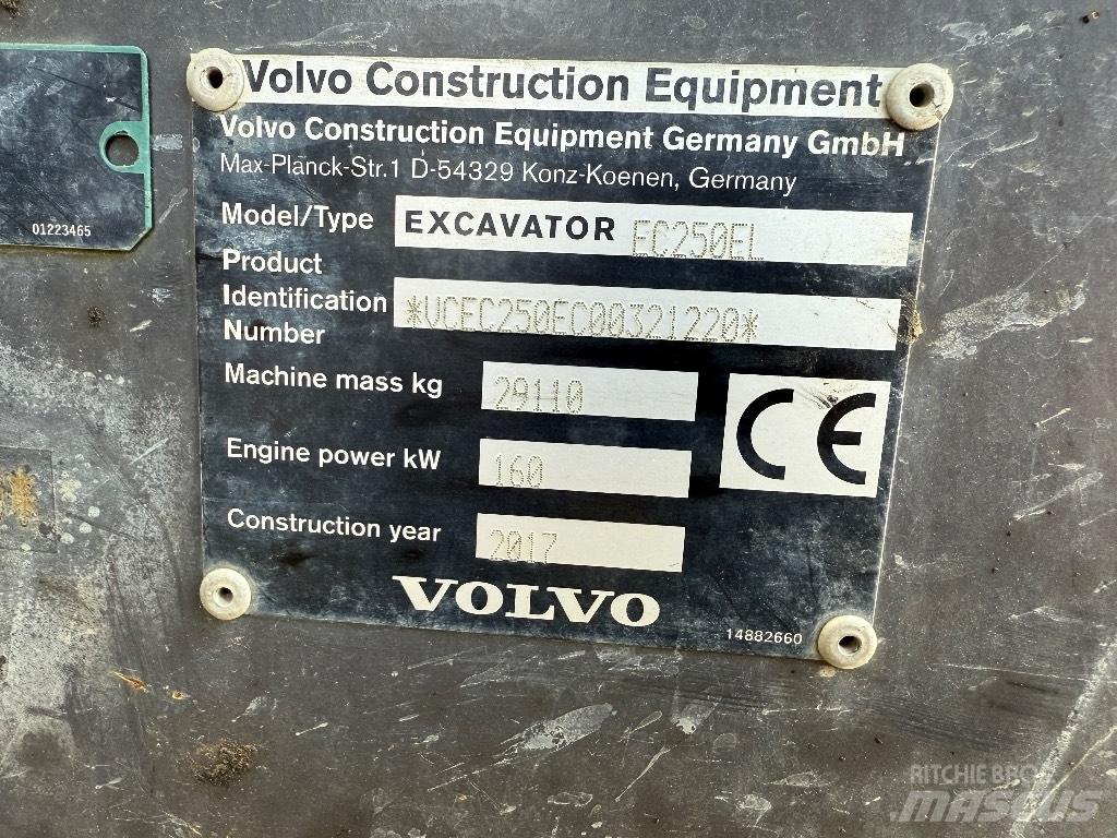 Volvo EC 250 EL Crawler excavators