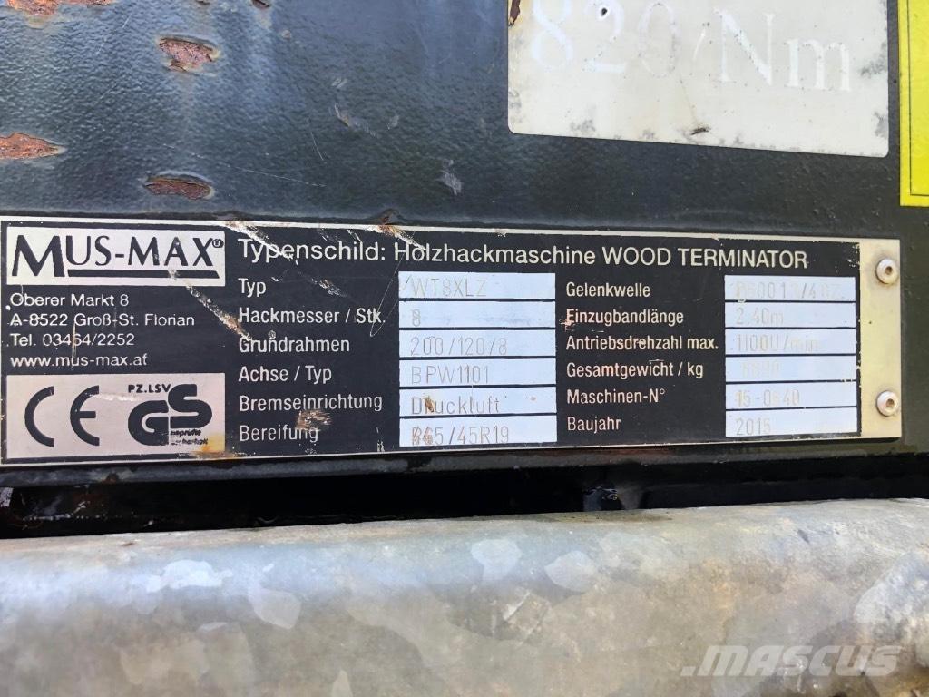 Mus-Max WT8XLZ Wood chippers