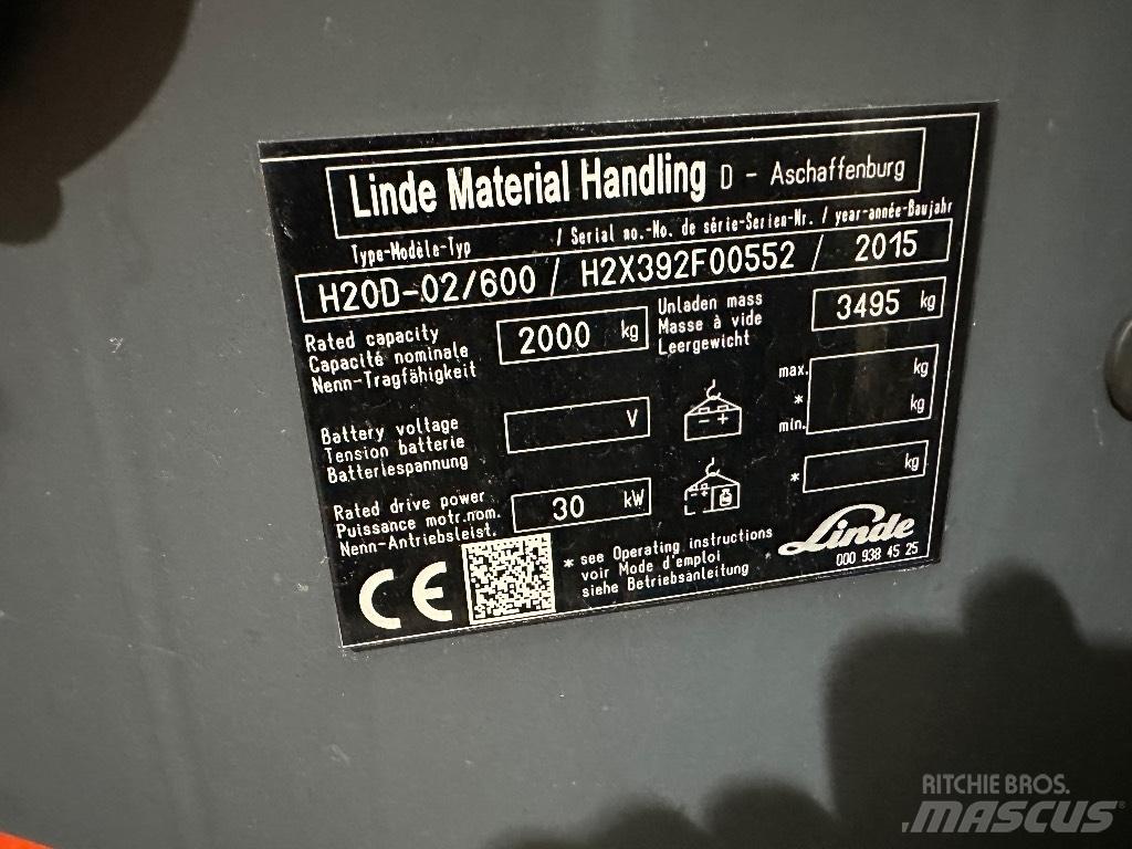 Linde H20D-02 Diesel trucks