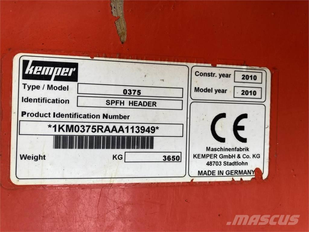 Kemper 375 Combine harvester accessories