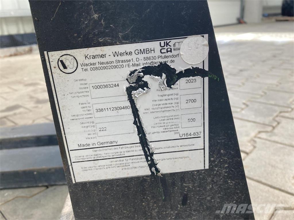 Kramer 1200 mm Front loader accessories