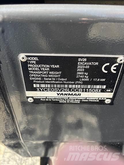 Yanmar SV26 Mini excavators < 7t (Mini diggers)